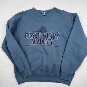 Vintage 80's Champion Sweatshirt Mens XL Coast Guard Academy Fleece Crewneck USA